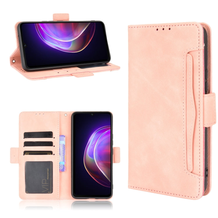 For vivo V21 5G / 4G Skin Feel Calf Pattern Horizontal Flip Leather Case with Holder & Card Slots & Photo Frame(Pink) - vivo Cases by buy2fix | Online Shopping UK | buy2fix