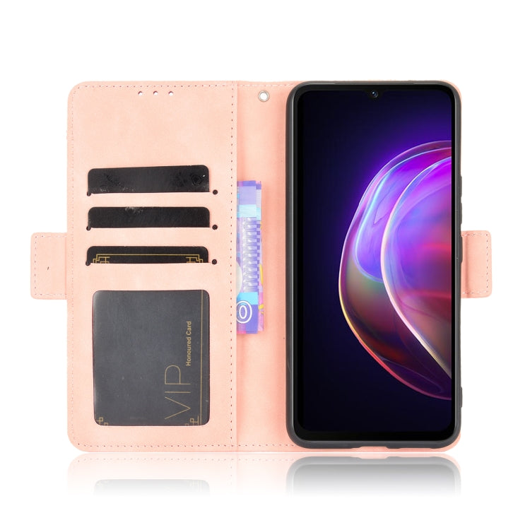 For vivo V21 5G / 4G Skin Feel Calf Pattern Horizontal Flip Leather Case with Holder & Card Slots & Photo Frame(Pink) - vivo Cases by buy2fix | Online Shopping UK | buy2fix