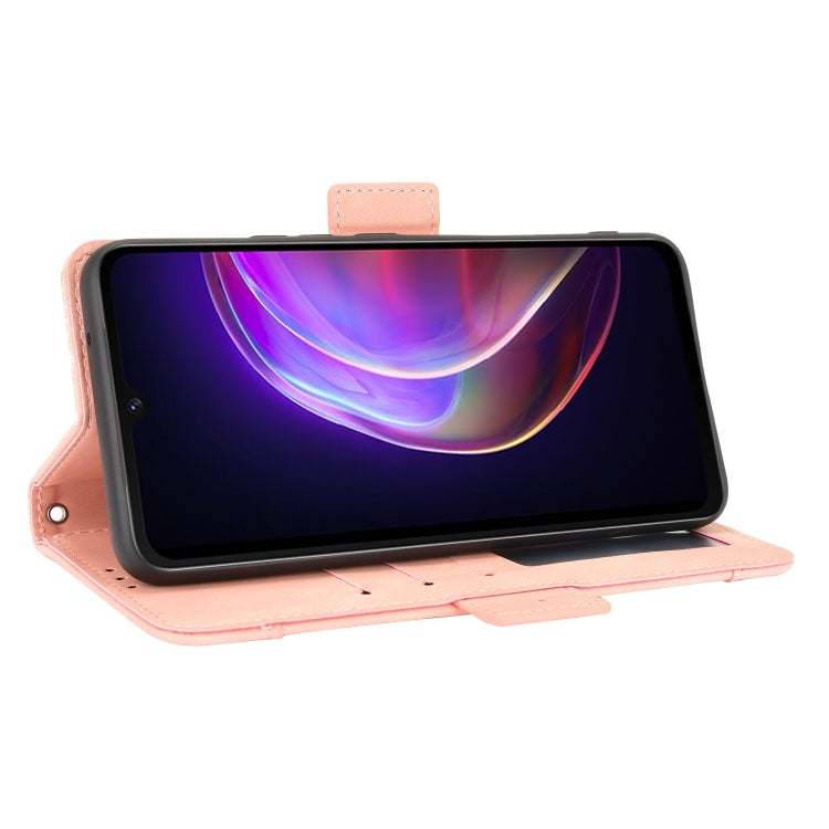 For vivo V21 5G / 4G Skin Feel Calf Pattern Horizontal Flip Leather Case with Holder & Card Slots & Photo Frame(Pink) - vivo Cases by buy2fix | Online Shopping UK | buy2fix