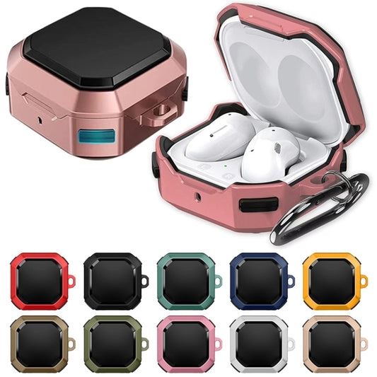 Wireless Earphones Thunder Battlegear Anti-fall Protective Case with Hook Up For Samsung Galaxy Buds Live / Buds 2 Pro(Gold) by buy2fix
