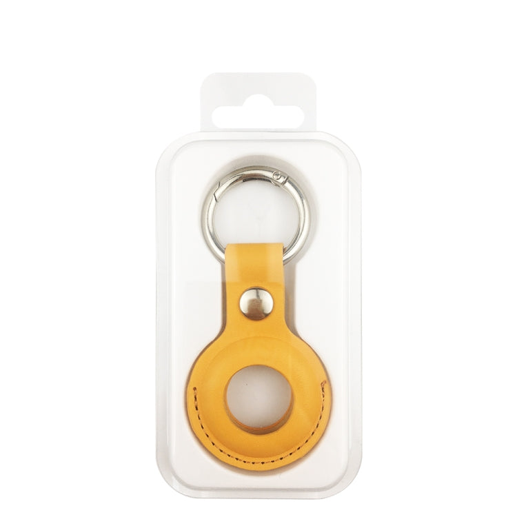 Shockproof Anti-scratch Leather Protective Case Cover Key Chain with Hang Loop For AirTag(Red) - Key Chain Series by buy2fix | Online Shopping UK | buy2fix