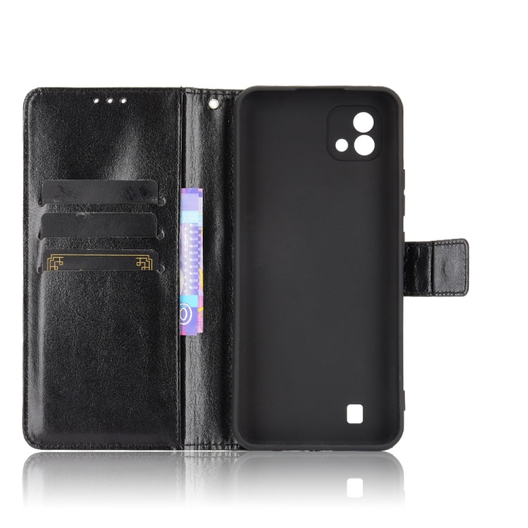 For OPPO Realme C11 2021 / Realme C20 / Realme C20A Crazy Horse Texture Horizontal Flip Leather Case with Holder & Card Slots & Lanyard(Black) - Realme Cases by buy2fix | Online Shopping UK | buy2fix