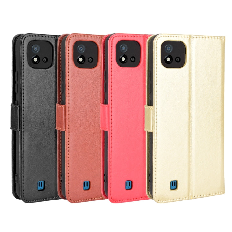 For OPPO Realme C11 2021 / Realme C20 / Realme C20A Crazy Horse Texture Horizontal Flip Leather Case with Holder & Card Slots & Lanyard(Gold) by buy2fix