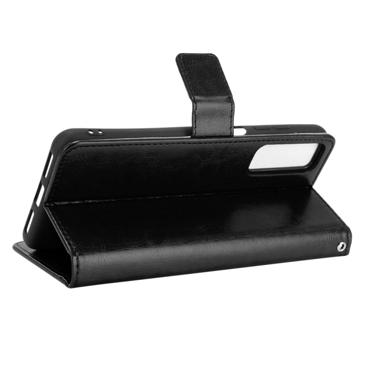 For TCL 20 5G / TCL 20S Crazy Horse Texture Horizontal Flip Leather Case with Holder & Card Slots & Lanyard(Black) - TCL by buy2fix | Online Shopping UK | buy2fix