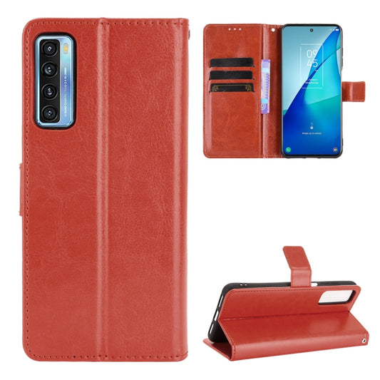 For TCL 20 5G / TCL 20S Crazy Horse Texture Horizontal Flip Leather Case with Holder & Card Slots & Lanyard(Brown) - TCL by buy2fix | Online Shopping UK | buy2fix