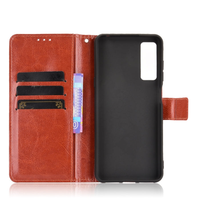 For TCL 20 5G / TCL 20S Crazy Horse Texture Horizontal Flip Leather Case with Holder & Card Slots & Lanyard(Brown) - TCL by buy2fix | Online Shopping UK | buy2fix