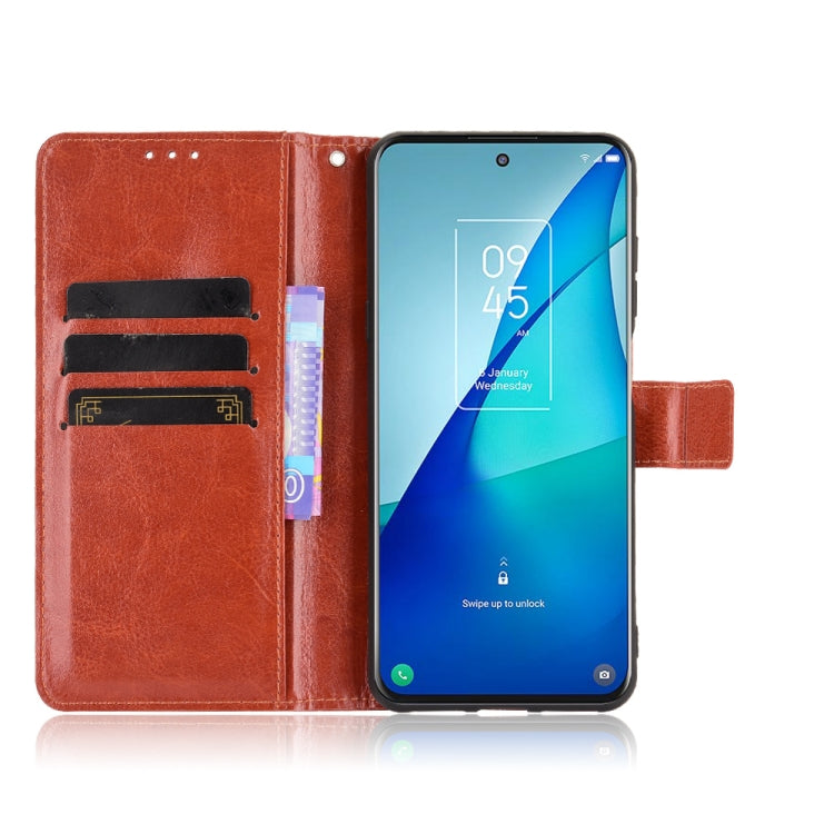 For TCL 20 5G / TCL 20S Crazy Horse Texture Horizontal Flip Leather Case with Holder & Card Slots & Lanyard(Brown) - TCL by buy2fix | Online Shopping UK | buy2fix