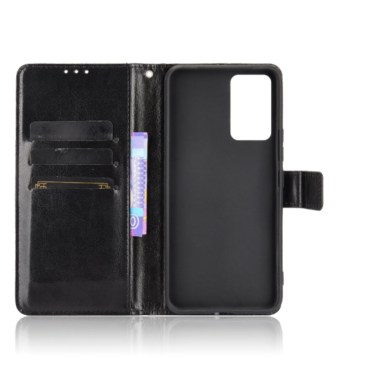 For vivo V21 4G / 5G Crazy Horse Texture Horizontal Flip Leather Case with Holder & Card Slots & Lanyard(Black) - vivo Cases by buy2fix | Online Shopping UK | buy2fix