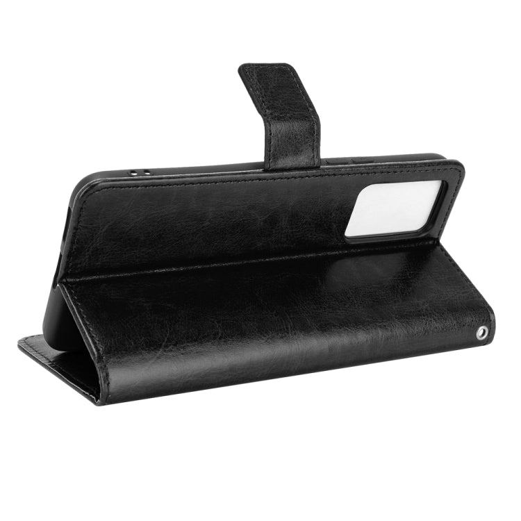 For vivo V21 4G / 5G Crazy Horse Texture Horizontal Flip Leather Case with Holder & Card Slots & Lanyard(Black) - vivo Cases by buy2fix | Online Shopping UK | buy2fix