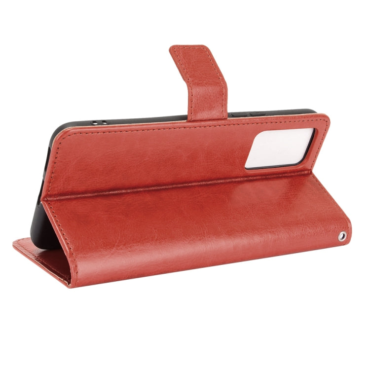 For vivo V21 4G / 5G Crazy Horse Texture Horizontal Flip Leather Case with Holder & Card Slots & Lanyard(Brown) - vivo Cases by buy2fix | Online Shopping UK | buy2fix