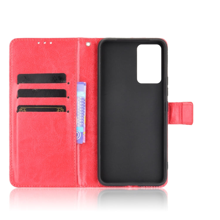 For vivo V21 4G / 5G Crazy Horse Texture Horizontal Flip Leather Case with Holder & Card Slots & Lanyard(Red) - vivo Cases by buy2fix | Online Shopping UK | buy2fix