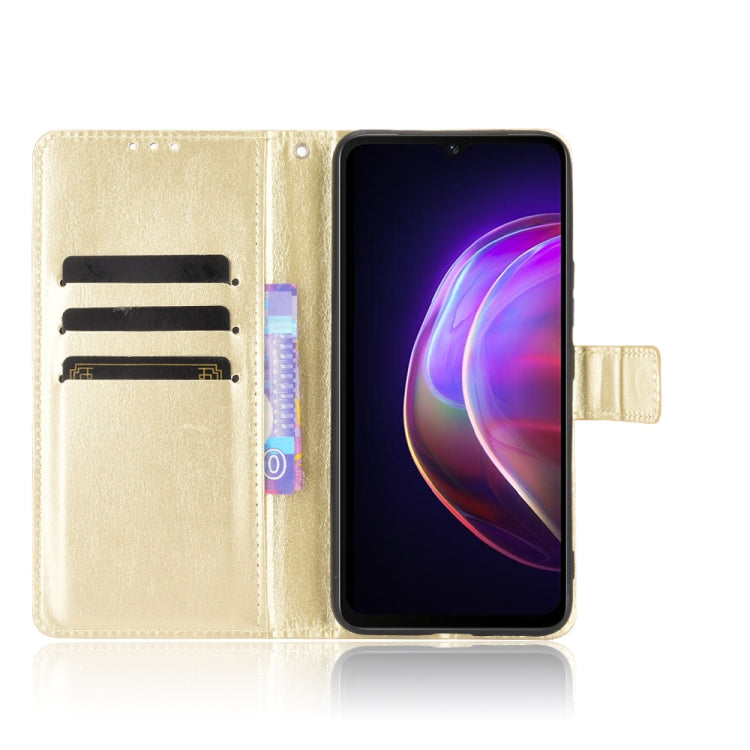 For vivo V21 4G / 5G Crazy Horse Texture Horizontal Flip Leather Case with Holder & Card Slots & Lanyard(Gold) - vivo Cases by buy2fix | Online Shopping UK | buy2fix