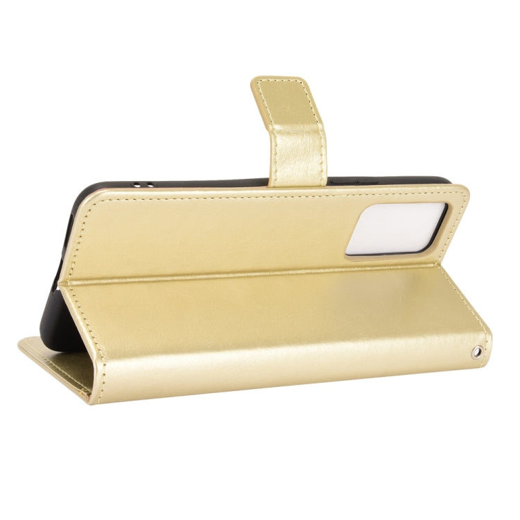 For vivo V21 4G / 5G Crazy Horse Texture Horizontal Flip Leather Case with Holder & Card Slots & Lanyard(Gold) - vivo Cases by buy2fix | Online Shopping UK | buy2fix