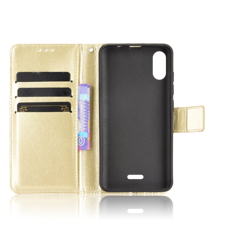 For Wiko Y51 / Sunny 5 Lite Crazy Horse Texture Horizontal Flip Leather Case with Holder & Card Slots & Lanyard(Gold) - More Brand by buy2fix | Online Shopping UK | buy2fix