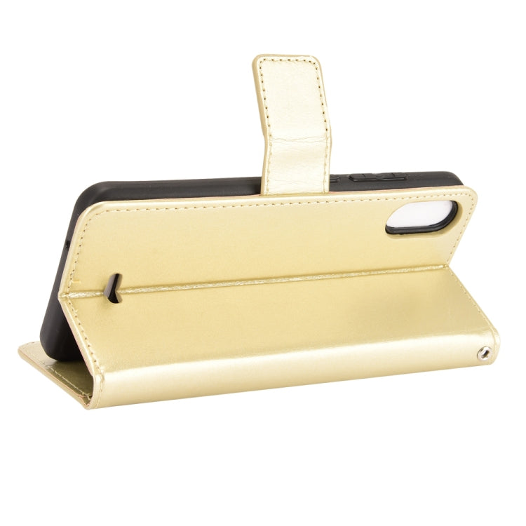 For Wiko Y51 / Sunny 5 Lite Crazy Horse Texture Horizontal Flip Leather Case with Holder & Card Slots & Lanyard(Gold) - More Brand by buy2fix | Online Shopping UK | buy2fix