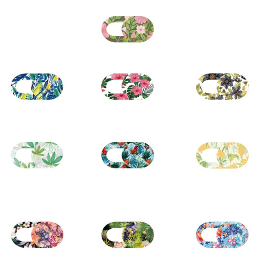 8 PCS Universal Oval Shape Design WebCam Cover Camera Cover for Desktop, Laptop, Tablet, Phones, Color Random(Flower Style) by buy2fix