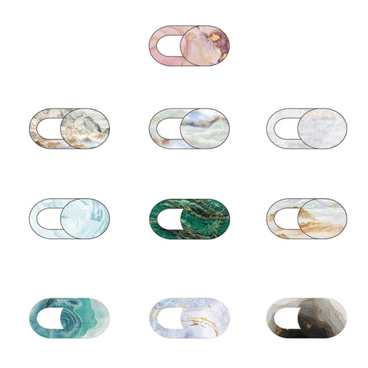 8 PCS Universal Oval Shape Design WebCam Cover Camera Cover for Desktop, Laptop, Tablet, Phones, Color Random(Marble Style) by buy2fix