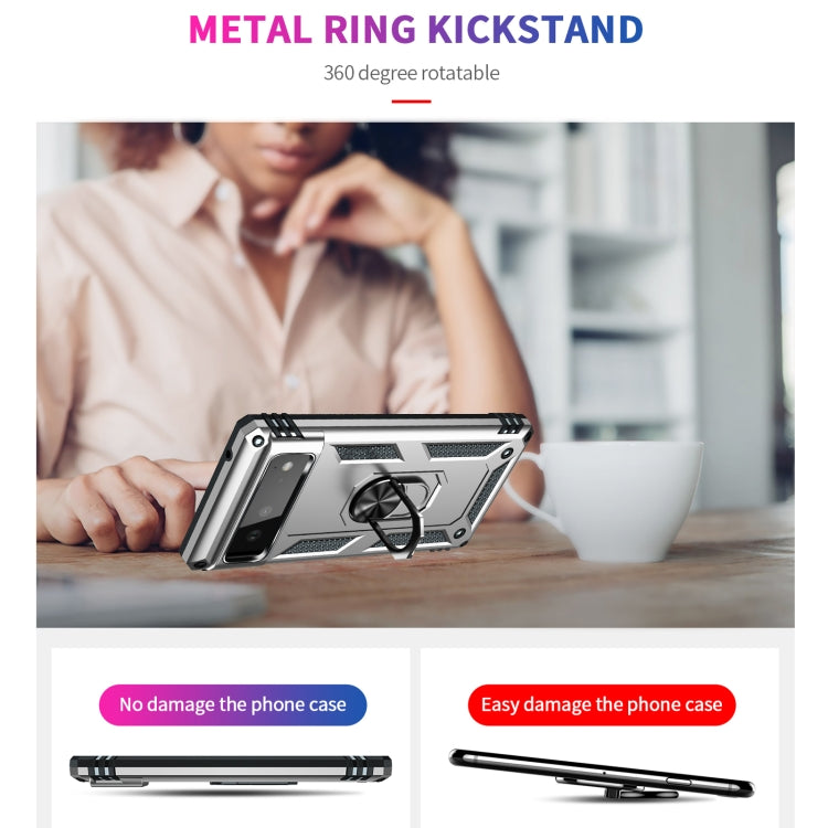 For Google Pixel 6 Shockproof TPU + PC Protective Case with 360 Degree Rotating Holder(Silver) - Google Cases by buy2fix | Online Shopping UK | buy2fix