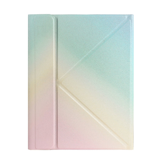 B09S Splittable Backlight Bluetooth Keyboard Leather Tablet Case with Triangle Holder & Pen Slot For iPad 10.2 2020 & 2019 / Pro 10.5 inch / Air 3 10.5 inch(Gradient Rainbow) by buy2fix