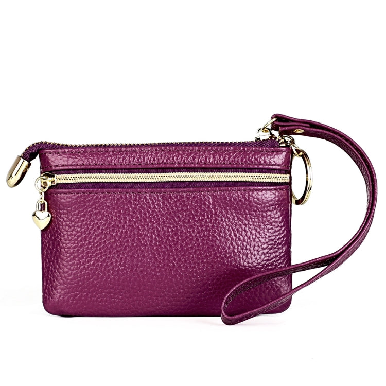 Ladies Sewing Thread Leather Fox Handbags Cute Mini Key Case(Purple) - Handbags by buy2fix | Online Shopping UK | buy2fix