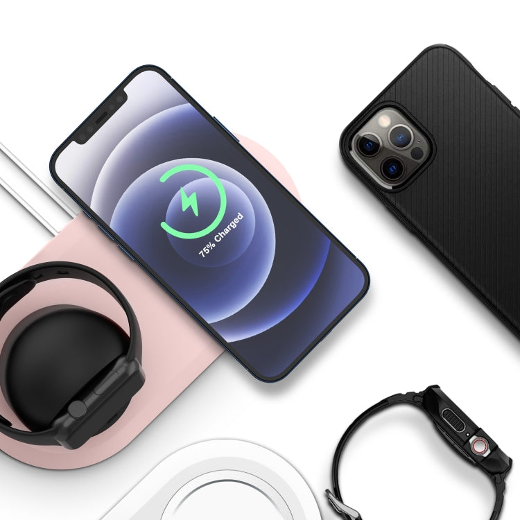 2 In 1 Multi-function Magsafe Charging Stand Holder for Apple Watch / iPhone(Pink) by buy2fix