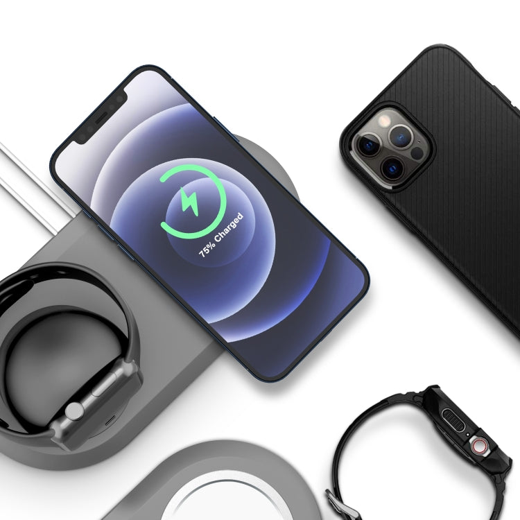 2 In 1 Multi-function Magsafe Charging Stand Holder for Apple Watch / iPhone(Grey) by buy2fix