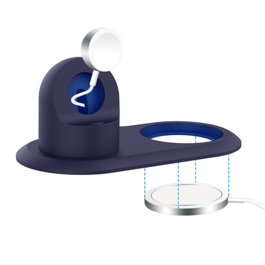 2 In 1 Multi-function Magsafe Charging Stand Holder for Apple Watch / iPhone(Midnight Blue) by buy2fix