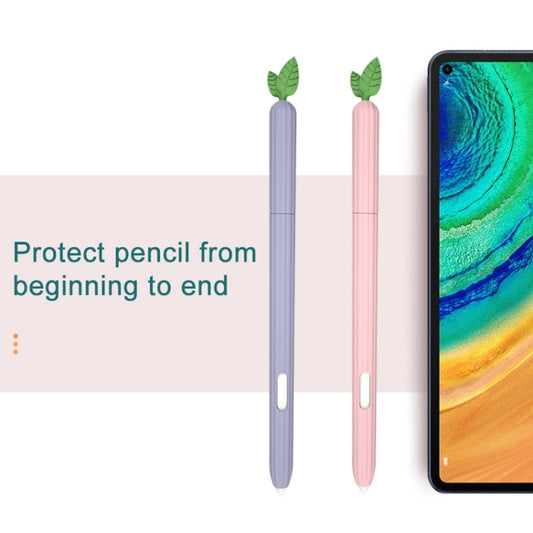 For Samsung Galaxy Tab S6 Lite P610 / P615 Fruit and Vegetable Shape Stylus Silicone Protective Case(Carrot) by buy2fix