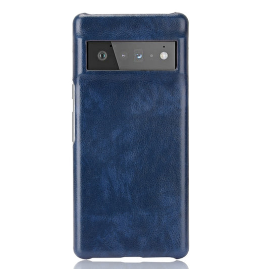 For Google Pixel 6 Pro Shockproof Litchi Texture PC + PU Case(Blue) by buy2fix