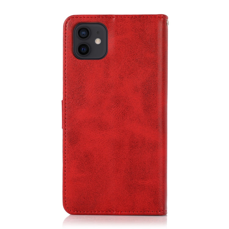 For iPhone 11 Calf Texture 2 in 1 Detachable Magnetic Back Cover Horizontal Flip Leather Case with Holder & Card Slots & Wallet & Photo Frame (Red) - iPhone 11 Cases by buy2fix | Online Shopping UK | buy2fix
