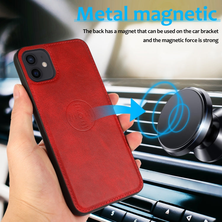 For iPhone 11 Calf Texture 2 in 1 Detachable Magnetic Back Cover Horizontal Flip Leather Case with Holder & Card Slots & Wallet & Photo Frame (Red) - iPhone 11 Cases by buy2fix | Online Shopping UK | buy2fix