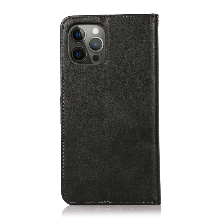 For iPhone 12 Pro Max Calf Texture 2 in 1 Detachable Magnetic Back Cover Horizontal Flip Leather Case with Holder & Card Slots & Wallet & Photo Frame(Black) - iPhone 12 Pro Max Cases by buy2fix | Online Shopping UK | buy2fix