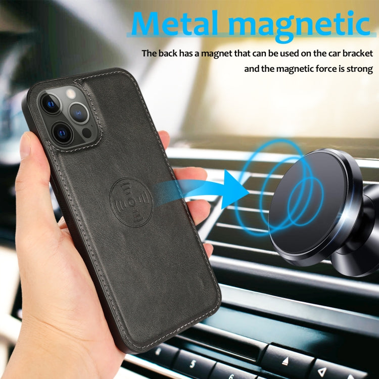 For iPhone 12 Pro Max Calf Texture 2 in 1 Detachable Magnetic Back Cover Horizontal Flip Leather Case with Holder & Card Slots & Wallet & Photo Frame(Black) - iPhone 12 Pro Max Cases by buy2fix | Online Shopping UK | buy2fix