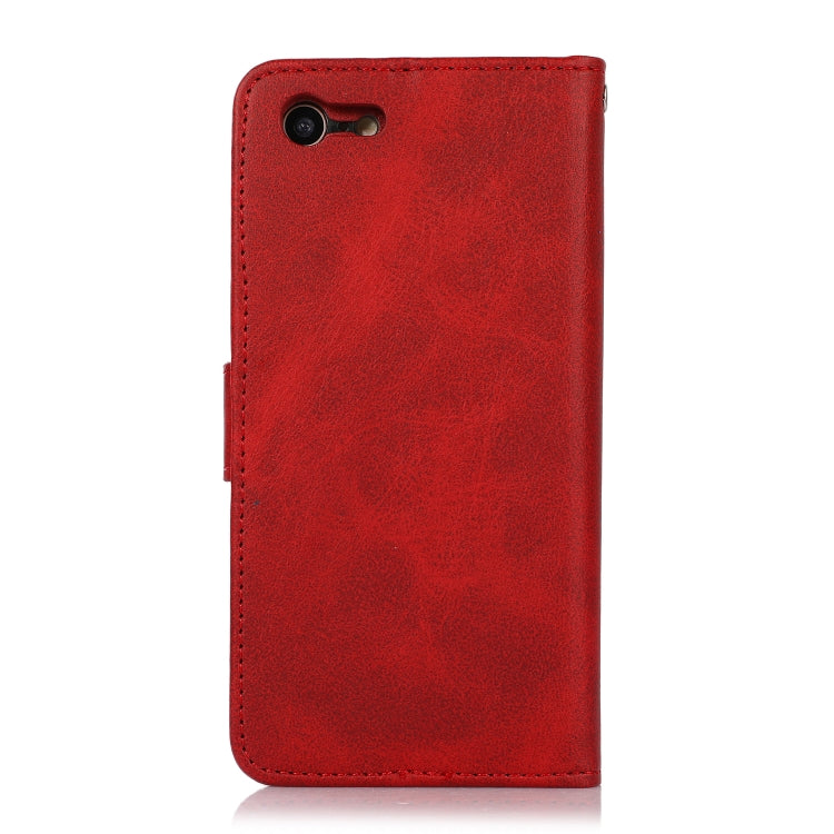 For iPhone SE 2022 / SE 2020 / 8 / 7 Calf Texture 2 in 1 Detachable Magnetic Back Cover Horizontal Flip Leather Case with Holder & Card Slots & Wallet & Photo Frame(Red) - iPhone SE 2022 / 2020 / 8 / 7 Cases by buy2fix | Online Shopping UK | buy2fix