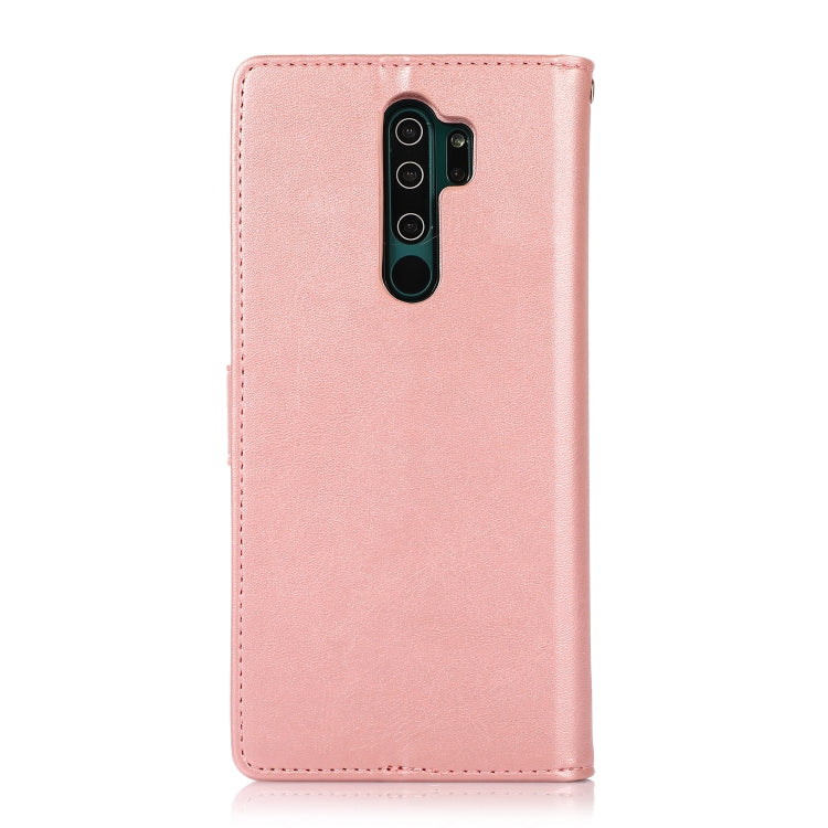 For Xiaomi Redmi Note 8 Pro Calf Texture 2 in 1 Detachable Magnetic Back Cover Horizontal Flip Leather Case with Holder & Card Slots & Wallet & Photo Frame(Rose Gold) - Xiaomi Cases by buy2fix | Online Shopping UK | buy2fix