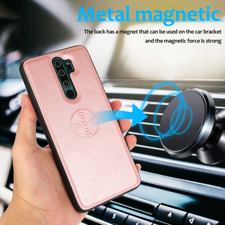 For Xiaomi Redmi Note 8 Pro Calf Texture 2 in 1 Detachable Magnetic Back Cover Horizontal Flip Leather Case with Holder & Card Slots & Wallet & Photo Frame(Rose Gold) - Xiaomi Cases by buy2fix | Online Shopping UK | buy2fix