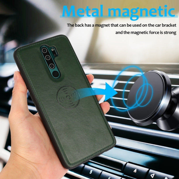 For Xiaomi Redmi Note 8 Pro Calf Texture 2 in 1 Detachable Magnetic Back Cover Horizontal Flip Leather Case with Holder & Card Slots & Wallet & Photo Frame (Green) - Xiaomi Cases by buy2fix | Online Shopping UK | buy2fix