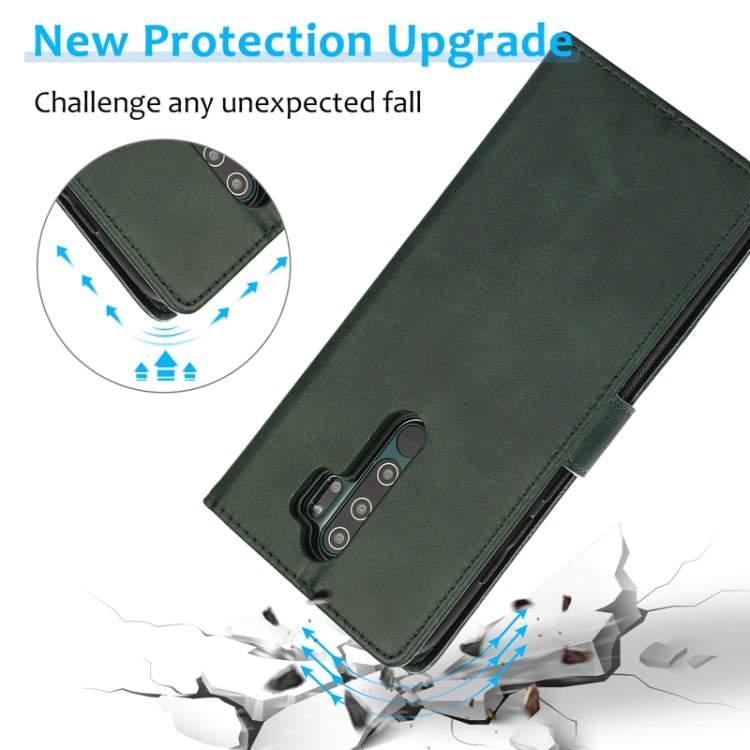 For Xiaomi Redmi Note 8 Pro Calf Texture 2 in 1 Detachable Magnetic Back Cover Horizontal Flip Leather Case with Holder & Card Slots & Wallet & Photo Frame (Green) - Xiaomi Cases by buy2fix | Online Shopping UK | buy2fix