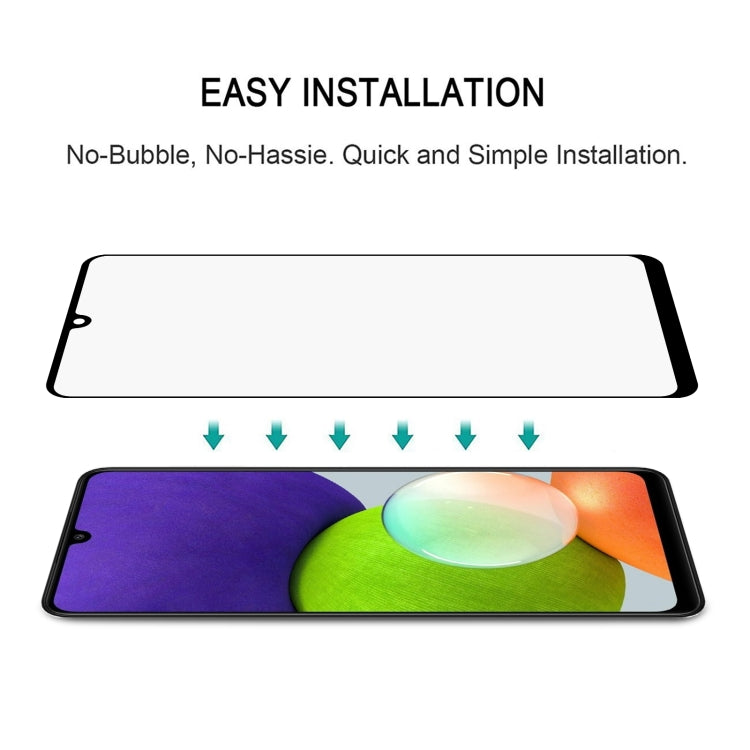 For Samsung Galaxy A22 4G 25 PCS Full Glue Full Screen Tempered Glass Film by buy2fix