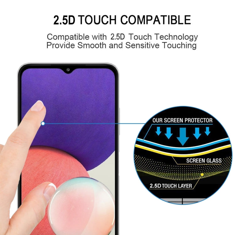 For Samsung Galaxy A22 5G 25 PCS Full Glue Full Screen Tempered Glass Film - Galaxy Tempered Glass by buy2fix | Online Shopping UK | buy2fix