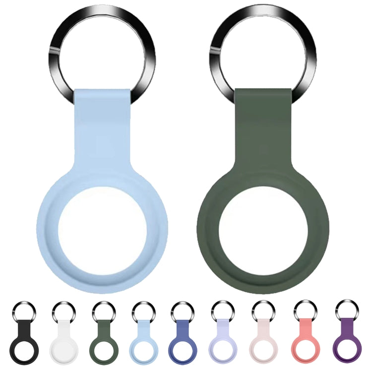 Mutural Liquid Silicone Protective Case with Key Ring for AirTag(Navy Blue) - Other by Mutural | Online Shopping UK | buy2fix