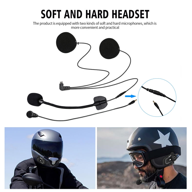 WUPP CS-1412C1 Bluetooth 5.1 S2 Motorcycle Helmet Full Duplex Bluetooth Intercom Headset Earphone(Grey) - Motorcycle Walkie Talkie by buy2fix | Online Shopping UK | buy2fix