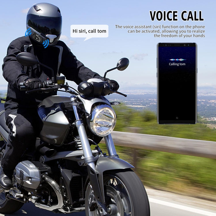 WUPP CS-1412C1 Bluetooth 5.1 S2 Motorcycle Helmet Full Duplex Bluetooth Intercom Headset Earphone(Grey) - Motorcycle Walkie Talkie by buy2fix | Online Shopping UK | buy2fix