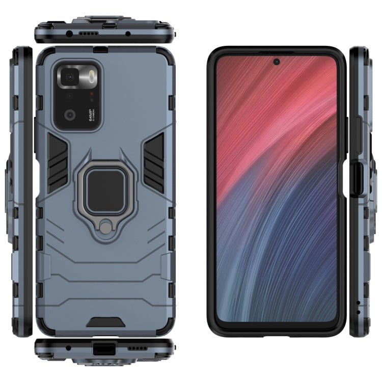 For Xiaomi Redmi Note 10 Pro 5G Shockproof PC + TPU Protective Case with Magnetic Ring Holder(Navy Blue) - Xiaomi Cases by buy2fix | Online Shopping UK | buy2fix