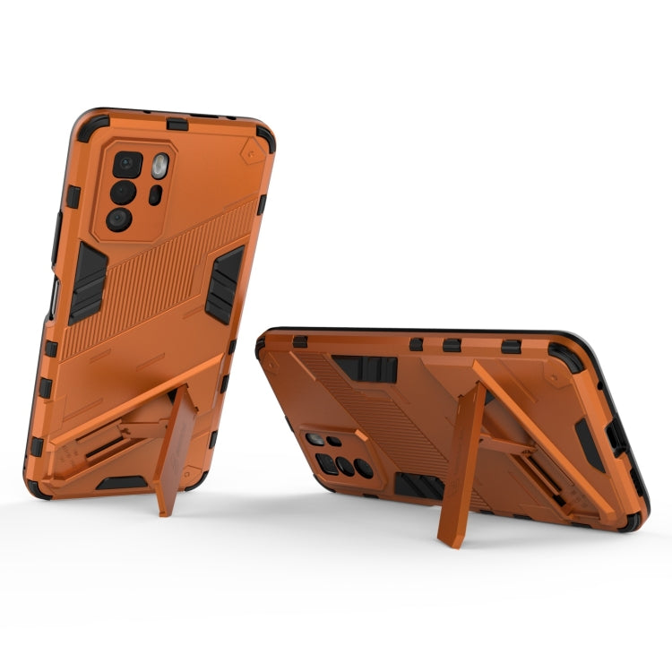 For Xiaomi Redmi Note 10 Pro 5G Punk Armor 2 in 1 PC + TPU Shockproof Case with Invisible Holder(Orange) - Xiaomi Cases by buy2fix | Online Shopping UK | buy2fix
