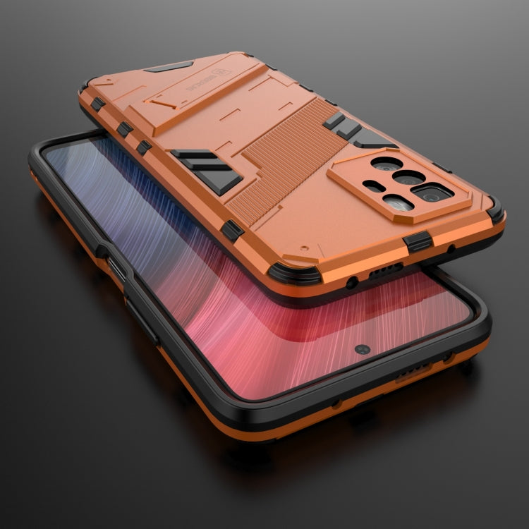 For Xiaomi Redmi Note 10 Pro 5G Punk Armor 2 in 1 PC + TPU Shockproof Case with Invisible Holder(Orange) - Xiaomi Cases by buy2fix | Online Shopping UK | buy2fix