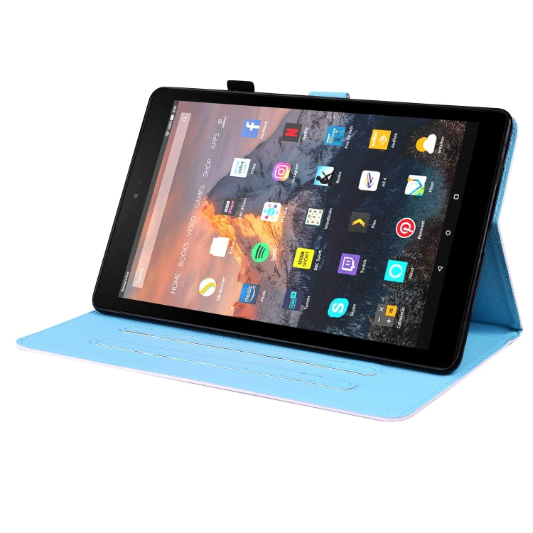 For Amazon Fire HD 10 2019 Animal Pattern Horizontal Flip Leather Case with Holder & Card Slots & Photo Frame & Sleep / Wake-up Function(Little Flower dog) - Amazon by buy2fix | Online Shopping UK | buy2fix