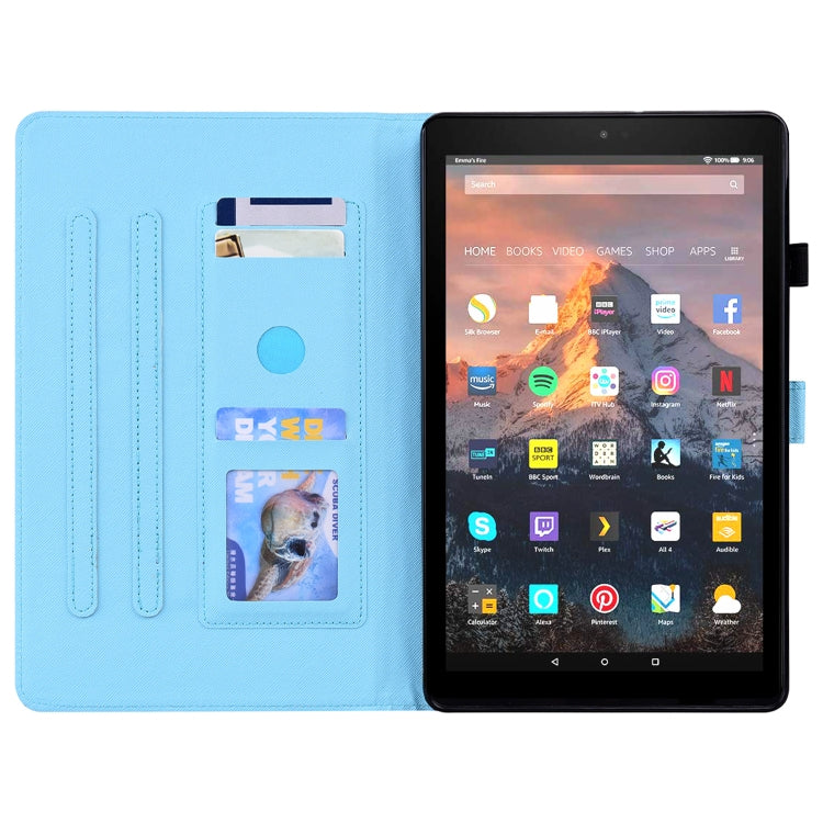 For Amazon Fire HD 10 2019 Animal Pattern Horizontal Flip Leather Case with Holder & Card Slots & Photo Frame & Sleep / Wake-up Function(Little Flower dog) - Amazon by buy2fix | Online Shopping UK | buy2fix