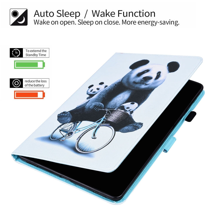 For Amazon Fire HD 10 2019 Animal Pattern Horizontal Flip Leather Case with Holder & Card Slots & Photo Frame & Sleep / Wake-up Function(Cycling Panda) - Amazon by buy2fix | Online Shopping UK | buy2fix