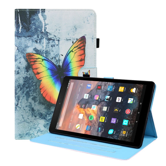 For Amazon Fire HD 10 2019 Animal Pattern Horizontal Flip Leather Case with Holder & Card Slots & Photo Frame & Sleep / Wake-up Function(Color Butterfly) - Amazon by buy2fix | Online Shopping UK | buy2fix